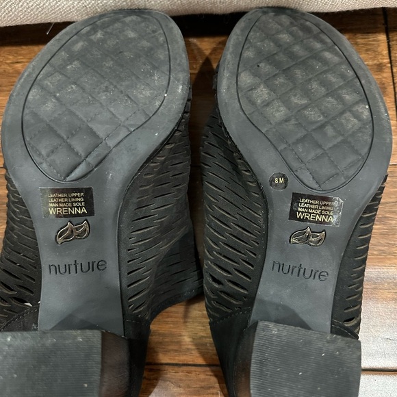 Nurture Elegant Black Women's Peep-Toe Shoes size 8 - Picture 5 of 6